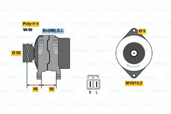 Alternator (0 986 040 491)