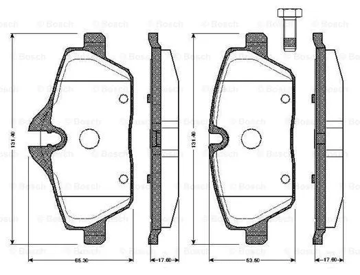 Brake Pad Set, disc brake (0 986 TB2 889)