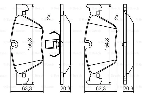 Brake Pad Set, disc brake (0 986 495 480)