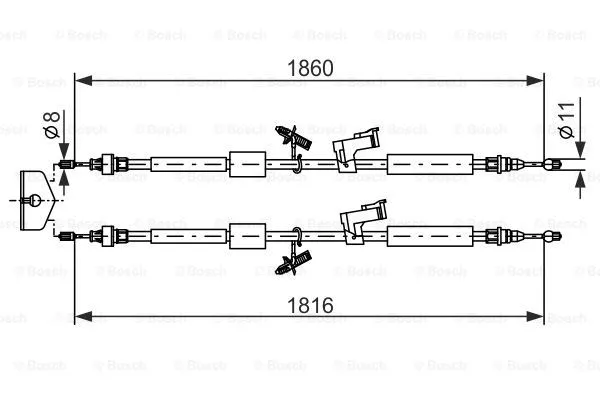 Cable Pull, parking brake (1 987 482 189)