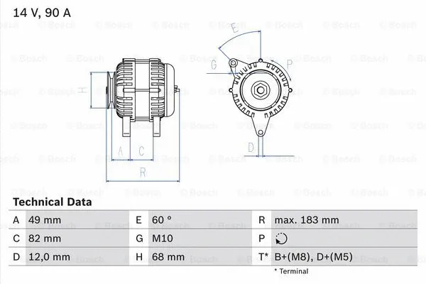 Alternator (0 986 041 970)