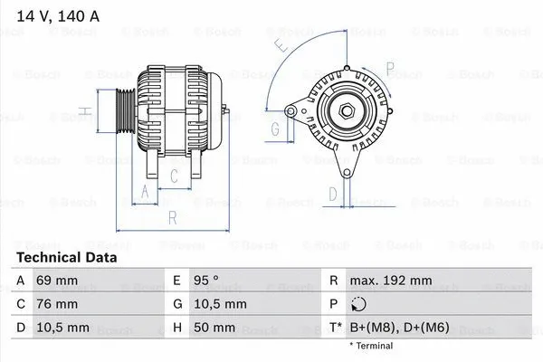 Alternator (0 986 039 000)