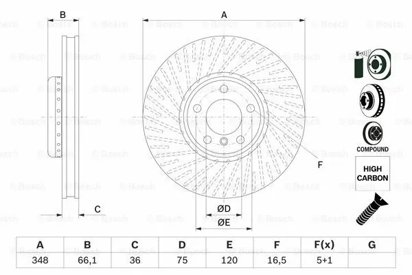 Brake Disc (0 986 479 E19)