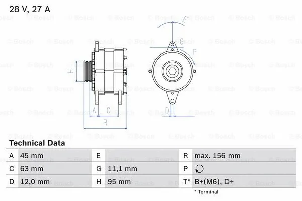 Alternator (0 986 031 340)