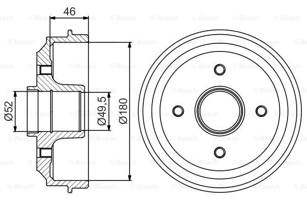 Brake Drum (0 986 477 155)
