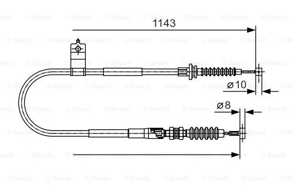 Cable Pull, parking brake (1 987 482 056)