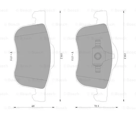Brake Pad Set, disc brake (0 986 AB4 563)