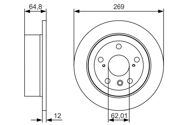 Brake Disc (0 986 479 T13)