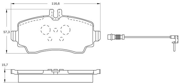 Brake Pad Set, disc brake (0 986 BB0 117)