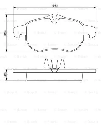 Brake Pad Set, disc brake (0 986 424 677)