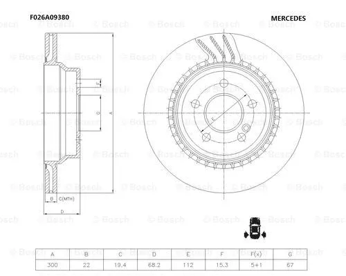 Brake Disc (F 026 A09 380)