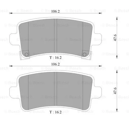 Brake Pad Set, disc brake (0 986 AB3 126)