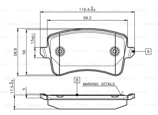 Brake Pad Set, disc brake (0 986 TB3 123)