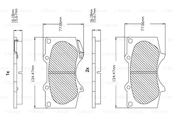Brake Pad Set, disc brake (F 03B 150 123)