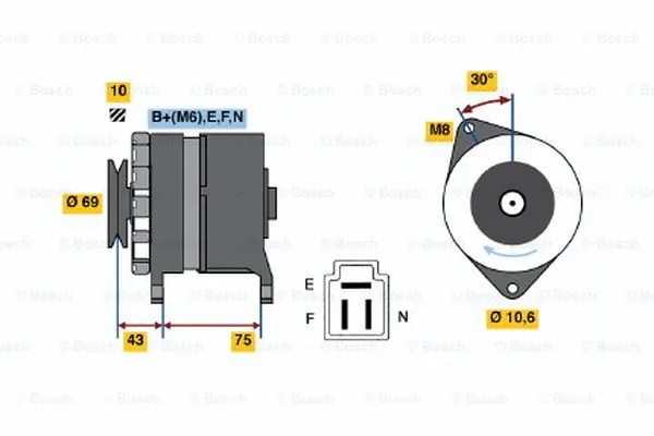 Alternator (0 986 032 591)