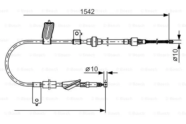 Cable Pull, parking brake (1 987 482 084)