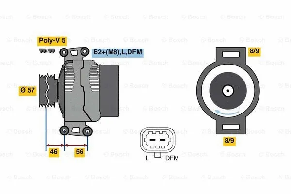 Alternator (0 124 425 056)