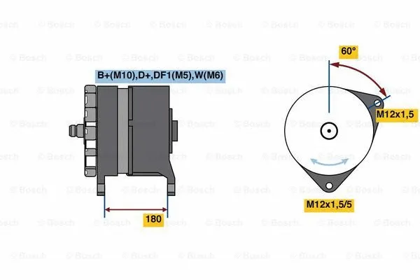 Alternator (0 986 080 360)