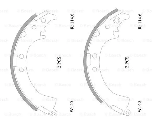 Brake Shoe Set (0 986 AB0 001)