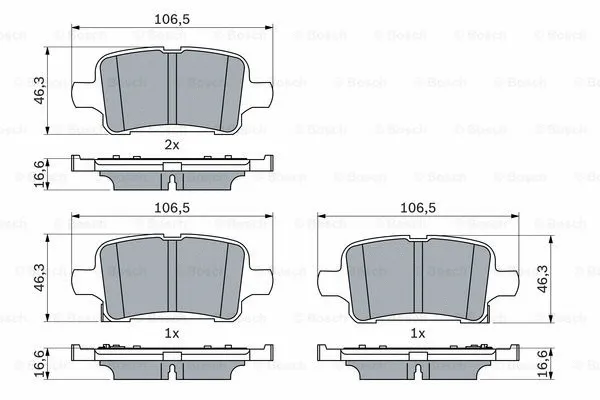 Brake Pad Set, disc brake (0 986 424 839)
