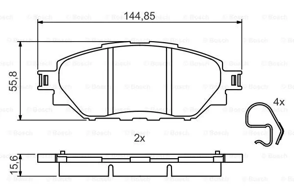 Brake Pad Set, disc brake (0 986 495 425)