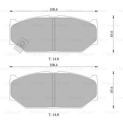 Brake Pad Set, disc brake (0 986 AB1 448)