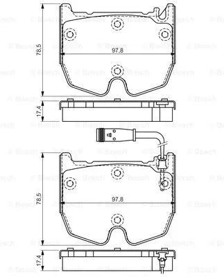 Brake Pad Set, disc brake (0 986 494 364)