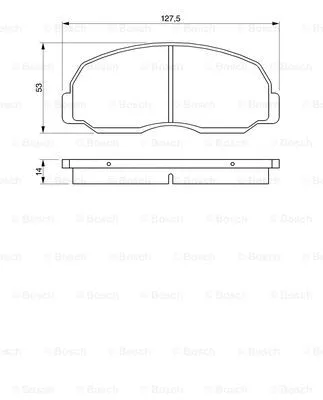 Brake Pad Set, disc brake (0 986 424 180)