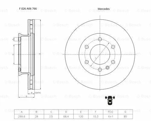 Brake Disc (F 026 A06 766)
