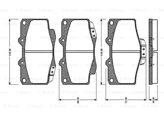 Brake Pad Set, disc brake (0 986 TB2 169)