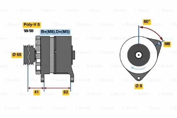 Alternator (0 986 033 130)