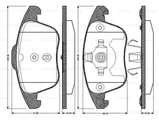 Brake Pad Set, disc brake (0 986 TB2 950)