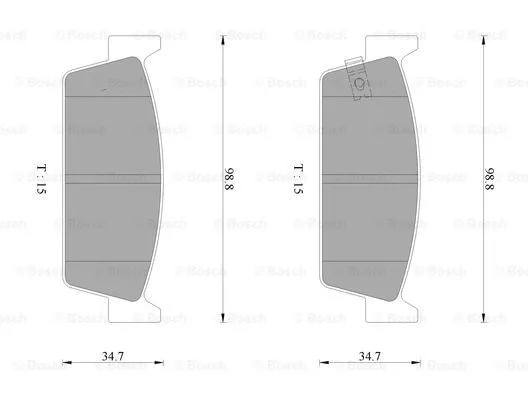 Brake Pad Set, disc brake (0 986 AB2 079)