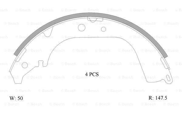 Brake Shoe Set (0 986 AB0 105)