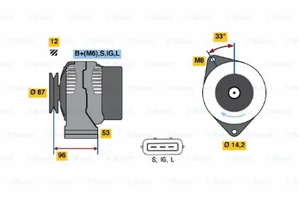 Alternator (0 986 041 180)