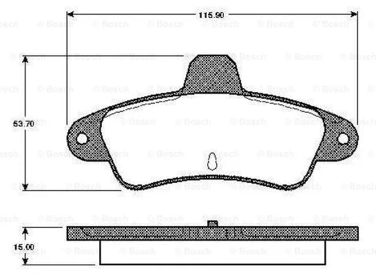 Brake Pad Set, disc brake (0 986 TB2 911)