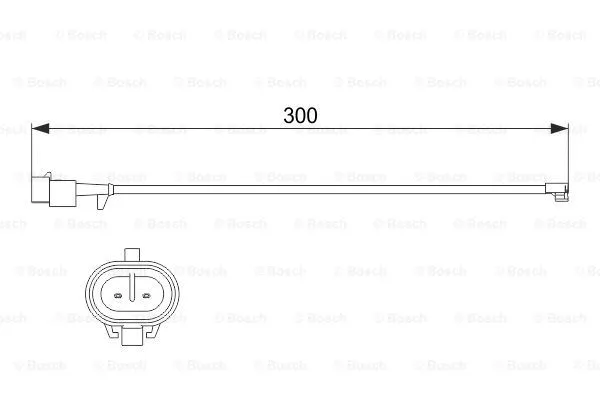Warning Contact, brake pad wear (1 987 473 538)