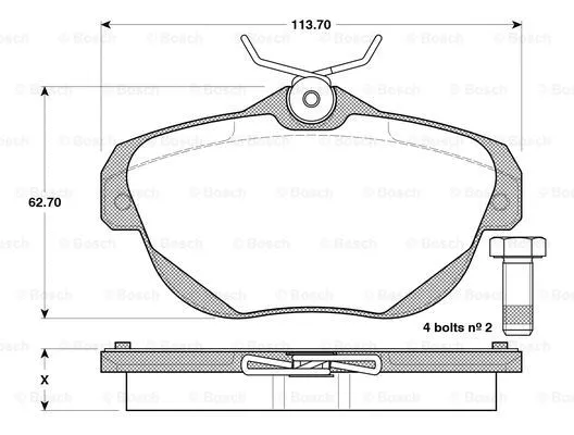 Brake Pad Set, disc brake (0 986 TB3 131)