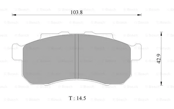 Brake Pad Set, disc brake (0 986 AB2 506)