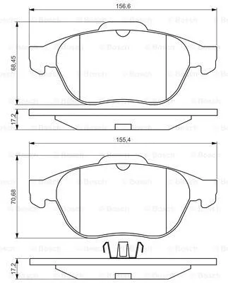 Brake Pad Set, disc brake (0 986 495 264)