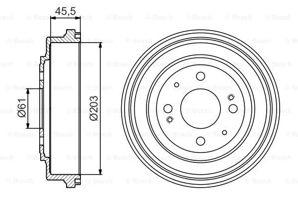 Brake Drum (0 986 477 166)