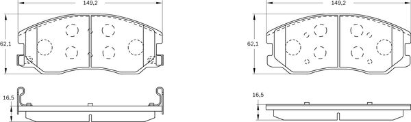 Brake Pad Set, disc brake (0 986 BB0 773)