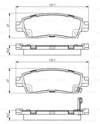 Brake Pad Set, disc brake (0 986 495 164)