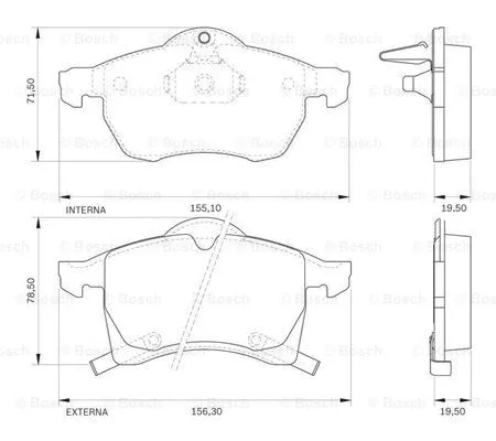 Brake Pad Set, disc brake (0 986 BB0 138)