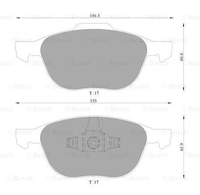 Brake Pad Set, disc brake (0 986 AB4 580)