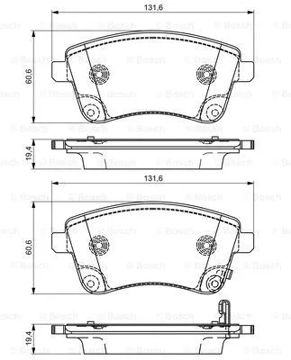 Brake Pad Set, disc brake (0 986 495 307)