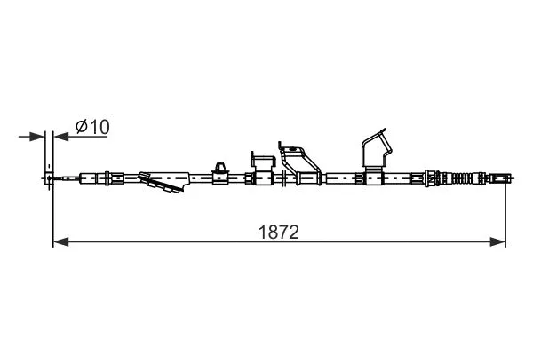 Cable Pull, parking brake (1 987 482 910)