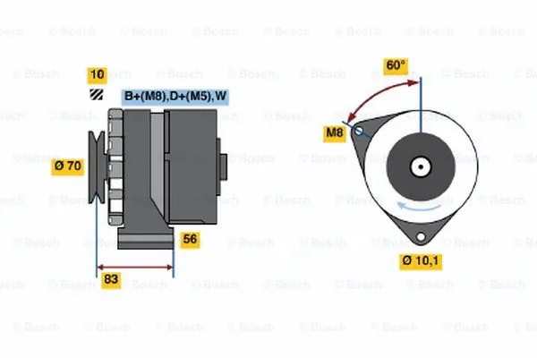 Alternator (0 986 038 100)