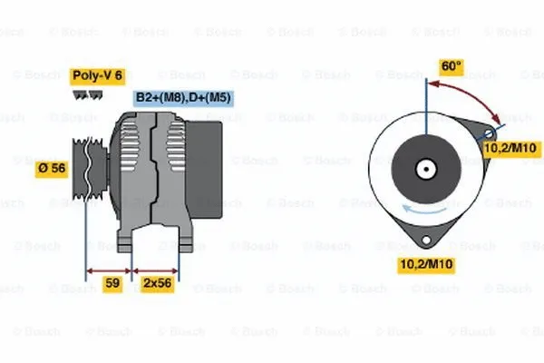 Alternator (0 986 044 430)