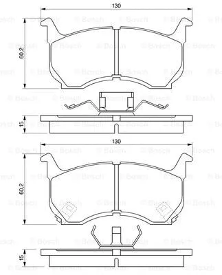 Brake Pad Set, disc brake (0 986 490 410)